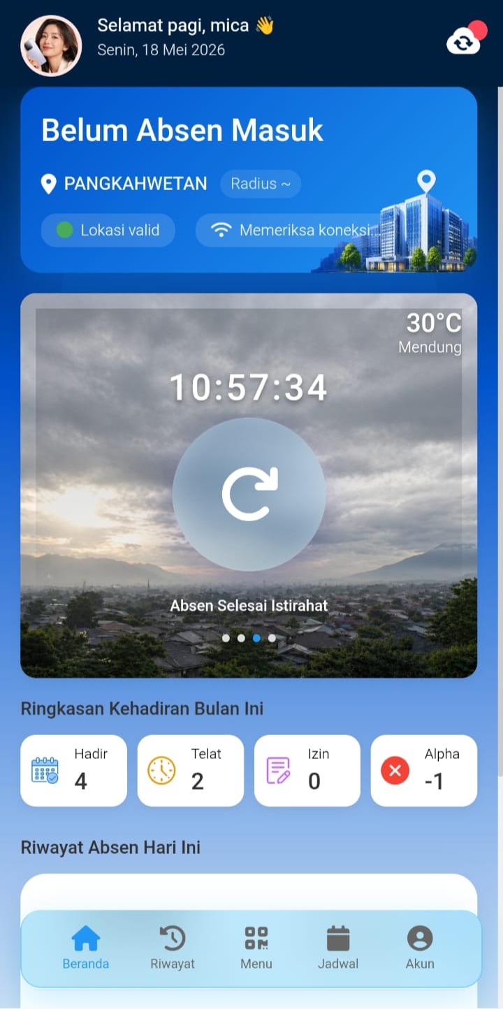 HadirIn App Screenshot